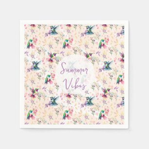 Wildblumen & Kolibri Sommer Stimmung Serviette