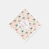 Wildblumen & Kolibri Sommer Stimmung Serviette (Ecke)