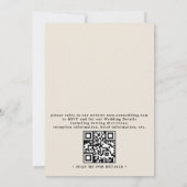 Wildblumen Kranz Rote Blumen QR-Code Hochzeit Einladung (Rückseite)