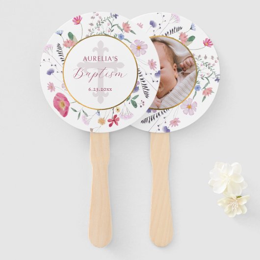 Wildblumen Kreislauftaufe Fächer (Vorne und Hinten)