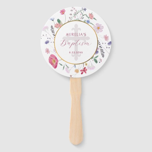 Wildblumen Kreislauftaufe Fächer (Vorderseite)