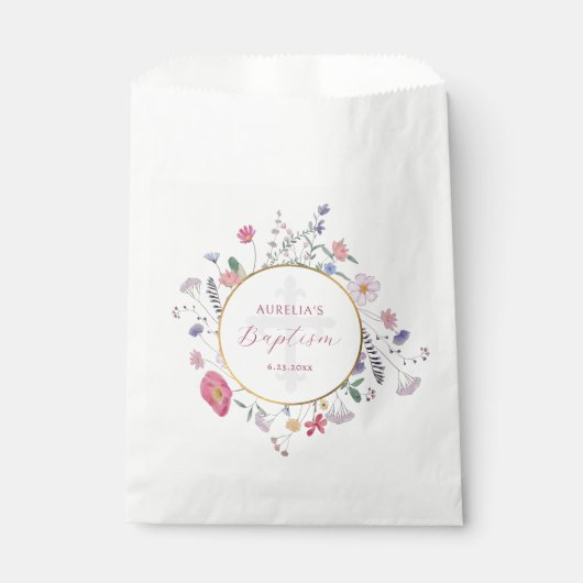 Wildblumen Kreislauftaufe Geschenktütchen (Vorderseite)