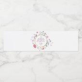 Wildblumen Kreislauftaufe Wasserflaschenetikett (Einzelnes Label)