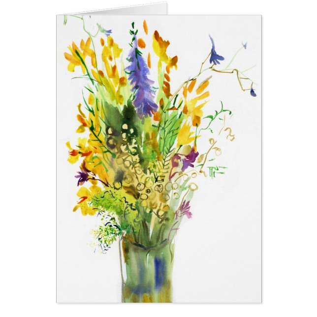 Wildblumen. Kunstkarte. (Vorne)