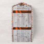 Wildblumen, Kupferband, Spitzen und Lichter All In One Einladung (Außenbereich)