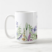 Wildblumen Ladybug und Schmetterlingssignatur Kaffeetasse (Links)