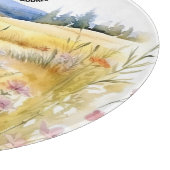 Wildblumen - Landscape Business-Logo Schneidebrett (Ecke)
