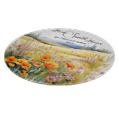 Wildblumen Landscape New Zuhause Gift Schneidebrett (Ecke)