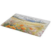 Wildblumen Landschaft 45. Hochzeitstag Schneidebrett (Ecke)