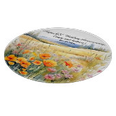 Wildblumen Landschaft 65. Hochzeitstag Schneidebrett (Ecke)