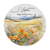 Wildblumen Landschaft Geburtstagsgeschenk Schneidebrett (Vorderseite)