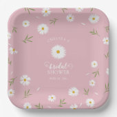 Wildblumen Laub Grüne Garten-Brautdusche Pappteller (Vorderseite)