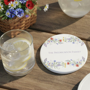 Wildblumen Laune Familienname Botanisch Floral Getränkeuntersetzer