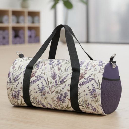 Wildblumen-Lavendel-Boho-Blumenflor Duffle Bag