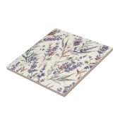 Wildblumen-Lavendel-Boho-Blumenmuster Fliese (Seite)