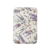 Wildblumen-Lavendel-Boho-Botanik-Blumen Badematte (Vorderseite Vertikal)
