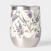 Wildblumen-Lavendel-Boho-Botanik-Blumen-Monogramm (Rechts)