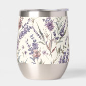 Wildblumen-Lavendel-Boho-Botanik-Blumen-Monogramm (Links)