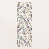 Wildblumen-Lavendel-Boho-Botanik-Blumen-Monogramm Yogamatte (Rückseite)