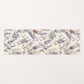 Wildblumen-Lavendel-Boho-Botanik-Blumen Yogamatte (Vorderseite (Horizontal))