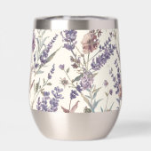 Wildblumen-Lavendel-Boho-Botanik-Blumenmuster (Rückseite)
