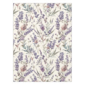 Wildblumen-Lavendel-Boho-Botanik-Blumenmuster Tischdecke (Vorderseite)