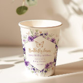 Wildblumen Lavendel Butterfly küsst Babydusche Pappbecher