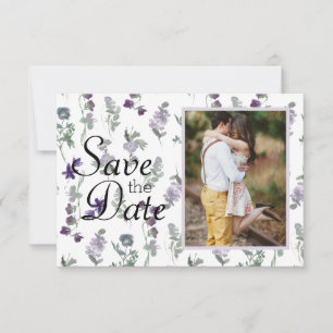 Wildblumen-Lavendel Save The Date