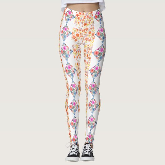 Wildblumen Leggings (Vorderseite)