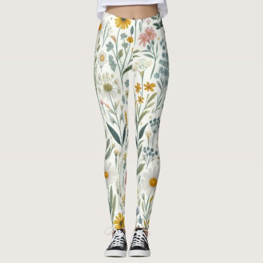 Wildblumen Leggings (Vorderseite)