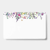 Wildblumen Lehrer-ID-Abzeichen Ausweis (Back)