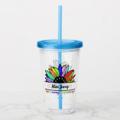 Wildblumen Lehrer Wertschätzung, Zolllehrer Acryltrinkbecher (Vorderseite)