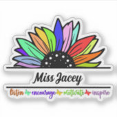 Wildblumen Lehrer Wertschätzung, Zolllehrer Aufkleber (Vorderseite)