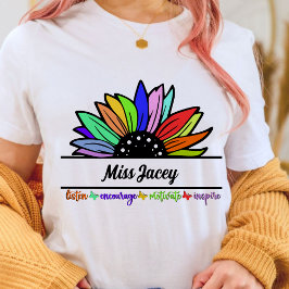 Wildblumen Lehrer Wertschätzung, Zolllehrer T-Shirt