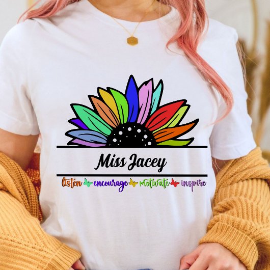 Wildblumen Lehrer Wertschätzung, Zolllehrer T-Shirt