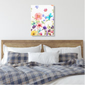 Wildblumen Leinwanddruck (Insitu (Schlafzimmer))