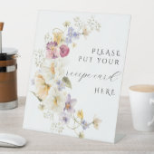 Wildblumen Liebe in Bloom Brautparty Rezept Sockelschild (In Situ)