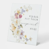 Wildblumen Liebe in Bloom Brautparty Rezept Sockelschild (Vorderseite)