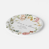 Wildblumen Liebe ist in Bloom Pappteller (Schrägansicht)