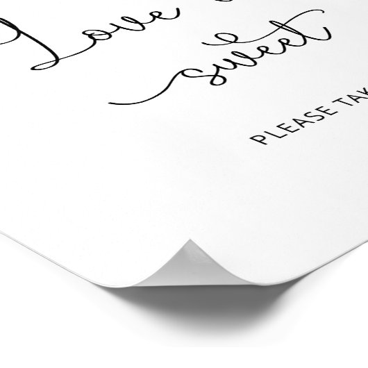 Wildblumen Liebe ist süß nehmen Leckerei Poster (Ecke)