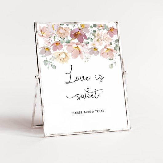 Wildblumen Liebe ist süß nehmen Leckerei Poster