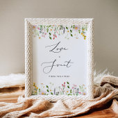 Wildblumen Liebe ist süß nehmen Leckerei Poster