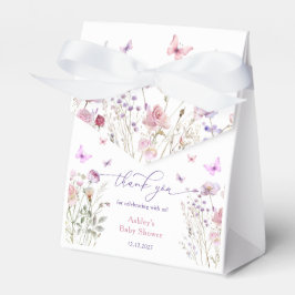 Wildblumen Lila Butterfly Baby Dusche Danke Geschenkschachtel