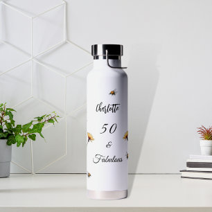 Wildblumen lila gelb 50 fabelhafte Geburtstage Trinkflasche