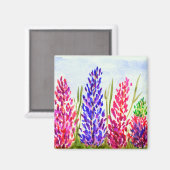 Wildblumen Lila Magnet (Vorderseite/Rückseite)