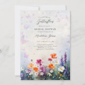 Wildblumen Lilac Garden Brautparty Einladung (Vorderseite)