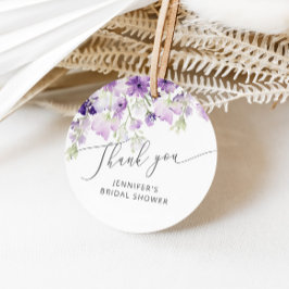 Wildblumen lilac lila Brautparty favorisieren Tag Geschenkanhänger