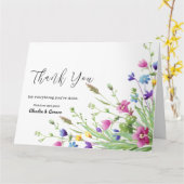 Wildblumen Lilien des Tales Danke Karte (Gelbe Blume)