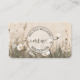 Wildblumen-Logo Visitenkarte
