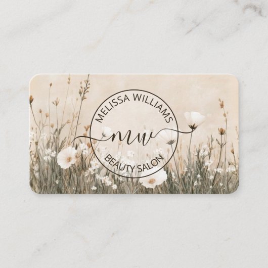 Wildblumen-Logo Visitenkarte (Vorderseite)